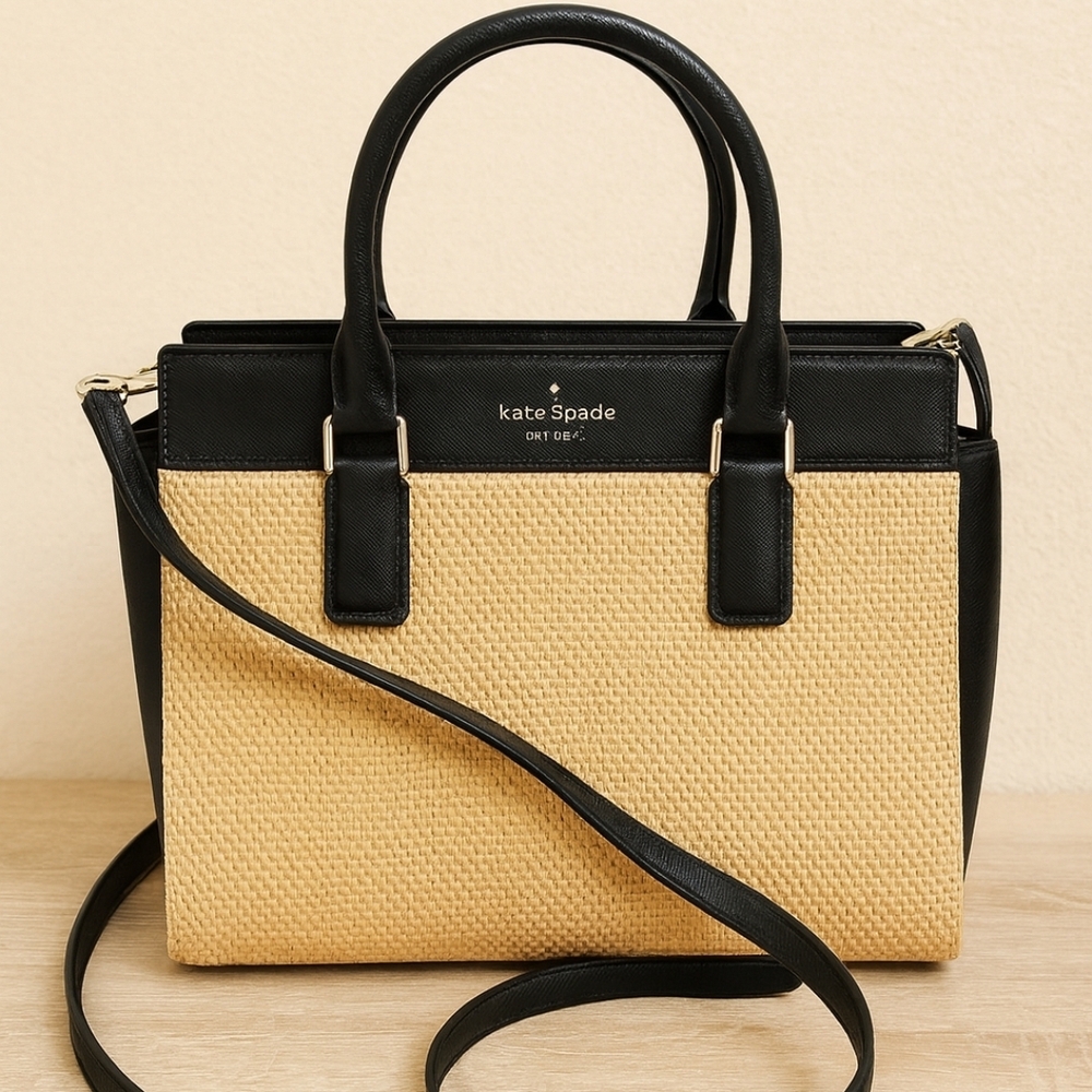 Kate Spade Black and Tan Women's Bag